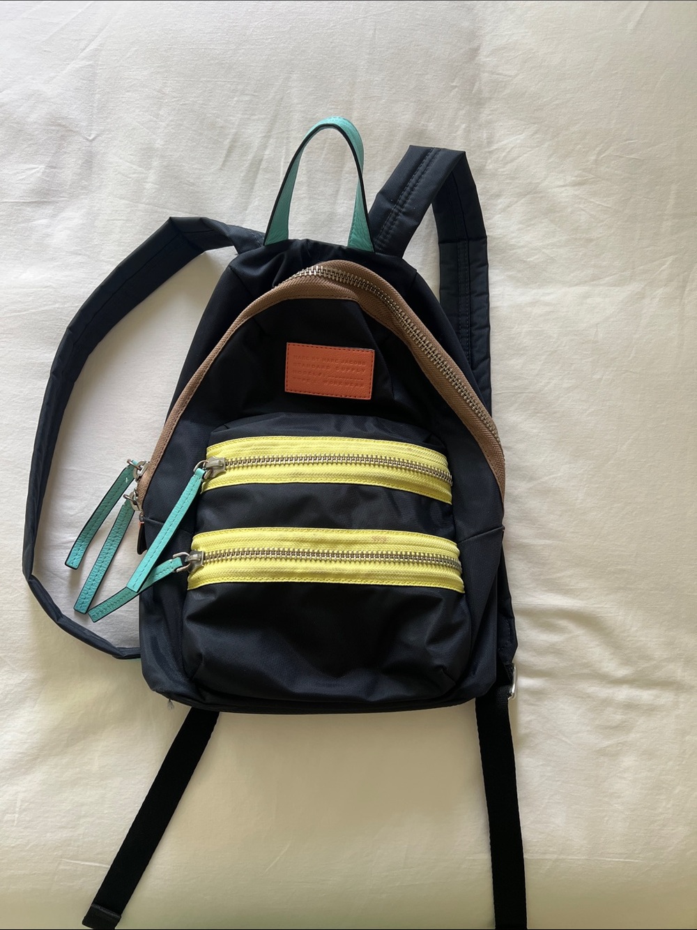 Marc by Marc Jacobs Navy Backpack w/ Yellow, Pink and Blue details